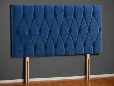 Matera Strutted Upholstered Headboard 6Ft Super King - Plush Marine - image 1