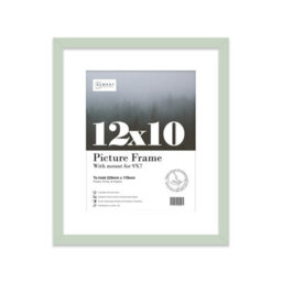 "12X10"" Mint Green Frame With Mount For 9X7"" Pictures 20mm Slim Edge Portrait And Landscape Display With Wall Hooks And Kickstand" - thumbnail 1
