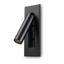 Ultra Beam Lighting Ultrabeam Black Recessed Wall Mounted Bedside Reading Light 3 Watt 3000K Warm White Led