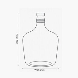 Pacific Lifestyle Medium Clear Recycled Glass Bottle Vase With Raffia Neck - thumbnail 7