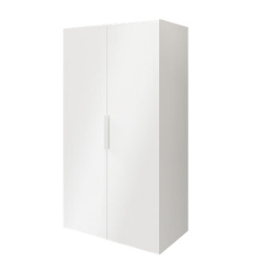 GoodHome Atomia Freestanding High Gloss White Particle Board Wardrobe (H)1875mm (W)1000mm (D)600mm - image 1