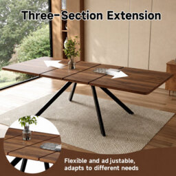 Matteo Extendable Dining Table - Walnut Effect, 160-240Cm - thumbnail 8
