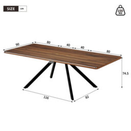 Matteo Extendable Dining Table - Walnut Effect, 160-240Cm - thumbnail 6