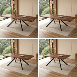Matteo Extendable Dining Table - Walnut Effect, 160-240Cm - thumbnail 1