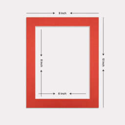 Ak Frames 10X8 Poppy Red Picture Mounts To Fit 8X6 Aperture Size - Mount Board Only (No Frame Included) - thumbnail 3