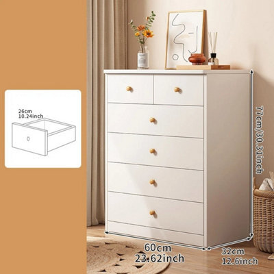 6 Drawer Wide Tall Chest Cabinet Large Storage Bedside Bedroom Furniture Unit - image 1