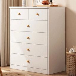 6 Drawer Wide Tall Chest Cabinet Large Storage Bedside Bedroom Furniture Unit - thumbnail 3