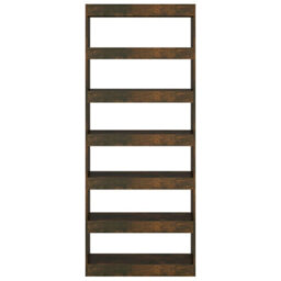 Berkfield Book Cabinet/room Divider Smoked Oak 80X30X198 Cm Engineered Wood - thumbnail 3