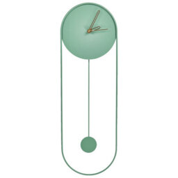 Beliani Wall Clock Salvan 20 Cm Metal Light Green - thumbnail 1