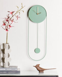 Beliani Wall Clock Salvan 20 Cm Metal Light Green - thumbnail 2