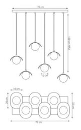 Emibig Lighting Emibig Ritual Pendant Lamp 6 X G9 White With White Shade - thumbnail 6