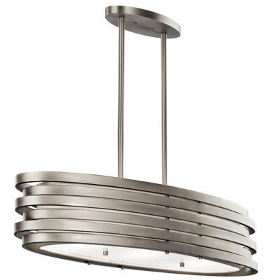 Elegant 3 Bulb Brushed Nickel Ceiling Pendant Light With Led E27 100W Bulb