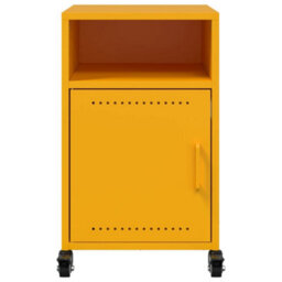 Berkfield Bedside Cabinets 2 Pcs Mustard Yellow 36X39X59 Cm Steel - thumbnail 5