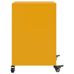Berkfield Bedside Cabinets 2 Pcs Mustard Yellow 36X39X59 Cm Steel - thumbnail 7