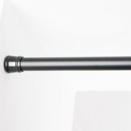 Toolty Telescopic Net Curtain Pole 70-120Cm - No Drill Spring Tension Rod - For Kitchen, Bathroom, Bedroom, Living Room - Black - thumbnail 3