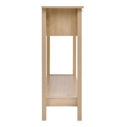 Living And Home Rustic Wood Console Table With 3 Rattan Drawer - thumbnail 3