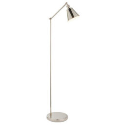 Luminosa Lighting Luminosa Hal Task Floor Lamp Bright Nickel Plate, 1X E27 - thumbnail 1