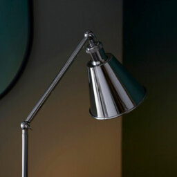 Luminosa Lighting Luminosa Hal Task Floor Lamp Bright Nickel Plate, 1X E27 - thumbnail 5