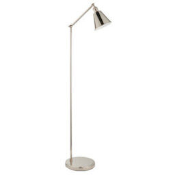 Luminosa Lighting Luminosa Hal Task Floor Lamp Bright Nickel Plate, 1X E27 - thumbnail 6