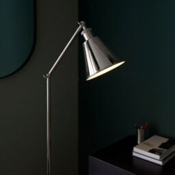 Luminosa Lighting Luminosa Hal Task Floor Lamp Bright Nickel Plate, 1X E27 - thumbnail 4