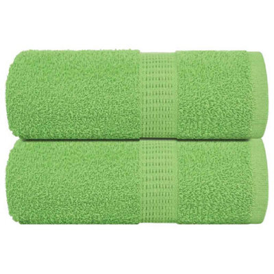 Berkfield Wash Towels 2 Pcs Frogn Apple Green 30X30 Cm 100% Cotton - image 1
