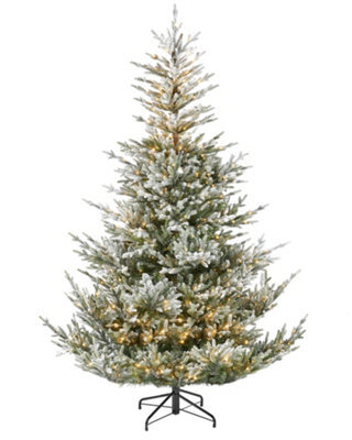 WeRChristmas Snow-Flocked Pre-Lit Douglas Fir Christmas Tree, 6 Ft - image 1