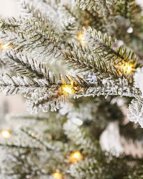 WeRChristmas Snow-Flocked Pre-Lit Douglas Fir Christmas Tree, 6 Ft - thumbnail 4
