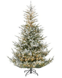 WeRChristmas Snow-Flocked Pre-Lit Douglas Fir Christmas Tree, 6 Ft - thumbnail 1