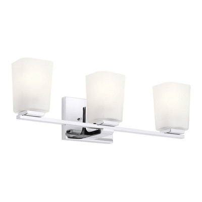 Luminosa Lighting Luminosa Kichler Roehm Bathroom Wall Lamp Polished Chrome, Ip44 - image 1
