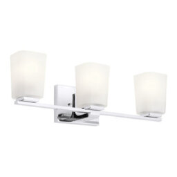 Luminosa Lighting Luminosa Kichler Roehm Bathroom Wall Lamp Polished Chrome, Ip44 - thumbnail 1