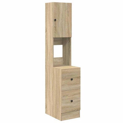 Berkfield Modern Kitchen Cabinet Sonoma Oak 35X50X180 Cm Engineered Wood