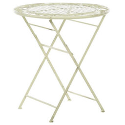 Beliani Provence Garden Bistro Set - Foldable Light Green Iron, 2-Seater - thumbnail 8