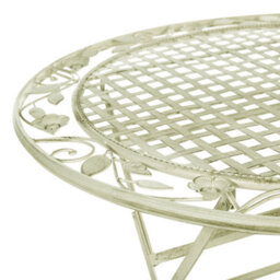 Beliani Provence Garden Bistro Set - Foldable Light Green Iron, 2-Seater - thumbnail 9