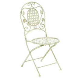 Beliani Provence Garden Bistro Set - Foldable Light Green Iron, 2-Seater - thumbnail 5