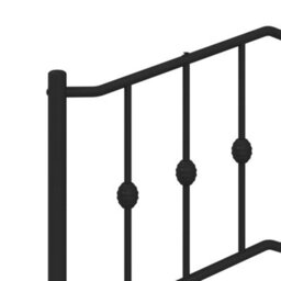 Berkfield Metal Headboard Black 150 Cm - thumbnail 5