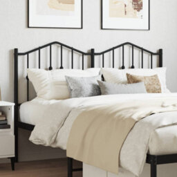Berkfield Metal Headboard Black 150 Cm - thumbnail 1