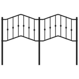 Berkfield Metal Headboard Black 150 Cm - thumbnail 3