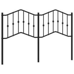 Berkfield Metal Headboard Black 150 Cm - thumbnail 2