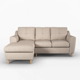 Furnishings For Less UK Baxter Fabric L Shaped 3 Seater Corner Sofa With Chaise Oatmeal Left Hand Facing - thumbnail 2