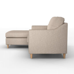 Furnishings For Less UK Baxter Fabric L Shaped 3 Seater Corner Sofa With Chaise Oatmeal Left Hand Facing - thumbnail 3
