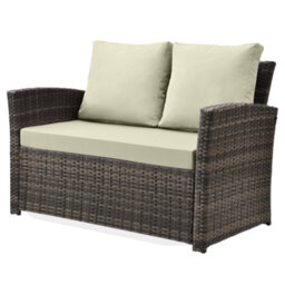 Evre 4 Seater Cedar Brown Rattan Garden Furniture Sofa Armchair Set - Roma With Coffee Table - thumbnail 5
