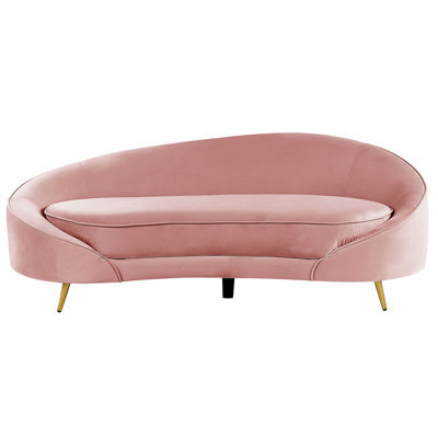 Beliani Sofa 2 Seater Savar Velvet Pink - image 1