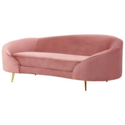 Beliani Sofa 2 Seater Savar Velvet Pink - thumbnail 4