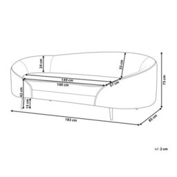Beliani Sofa 2 Seater Savar Velvet Pink - thumbnail 3