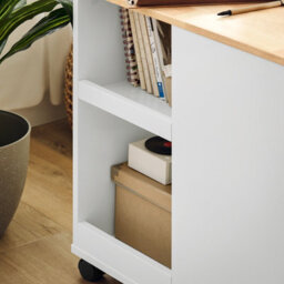 Sobuy Fbt130-Nw, Home Office File Cabinet Printer Stand Storage Cabinet On Wheels Side Table End Table,w60Xd30Xh60 - thumbnail 5