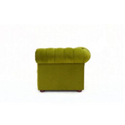 Chesterfield 3 Seater Malta Grass Green Real Velvet Fabric Sofa In Classic Style - thumbnail 7