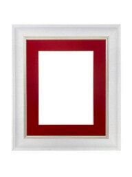 Frames By Post Scandi White Speckled Frame With Red Mount For Image Size 20 X 16 Inch - thumbnail 1