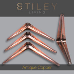 Stiley Living London Shelf Bracket 125X150mm Antique Copper (Pack Of 4) - thumbnail 2