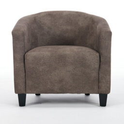 Bronzing Fabric Tub Chair, Upholstered Armchair, Padded Barrel Club Chair - Grey - thumbnail 6