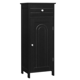 Bathroom Storage Cabinet Floor Standing Wooden Cupboard W/single Door - thumbnail 1
